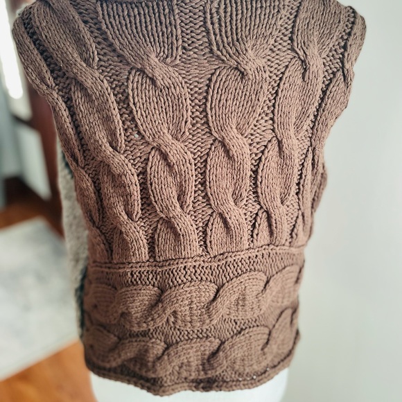 NWOT New Directions Faux Fur Sweater Top Coat Vest - Picture 3 of 7